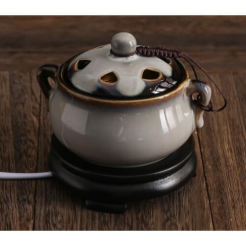 Sandalwood Agarwood Incense Burner Essential Oil Plug In Aromatherapy Incense Burner Ceramic Incensario Home Decoration DG50XX