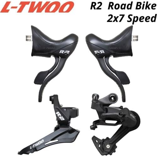 Ltwoo R2 Road bike 7S Group 2x7 speed 14S ST SHIFT LEVER right left pair GS REAR DERAILLEUR FD R2 Front clamp compatible SHIMANO