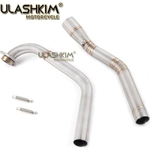 Motorcycle Full Exhaust Escape System Modifed Middle Link Pipe Slip On For Yamaha YZF R15 MT-15 MT15 2008-2017 MT 125