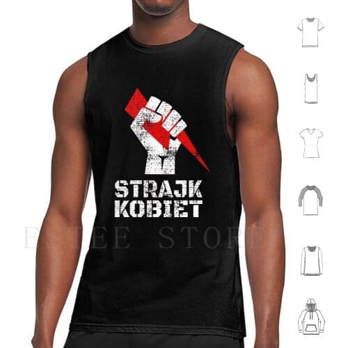 Strajk Kobiet-Poland Women Protest Tank Tops Vest Cotton Strajk Kobiet Moje Cialo Mojje Prawo Poland Strong Poland Women