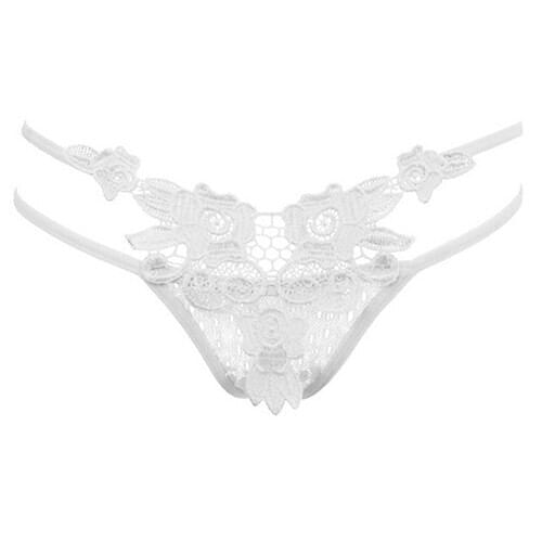 Arrival Women Sexy Lace Flower V-string Briefs Panties Thongs G-string Lingerie T-back 6YPC