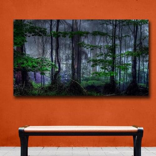 Wxkoil Morning in primeval forest wall art Canvas Painting For Living Room Home Decoration Oil Painting On Canvas Wall Painting