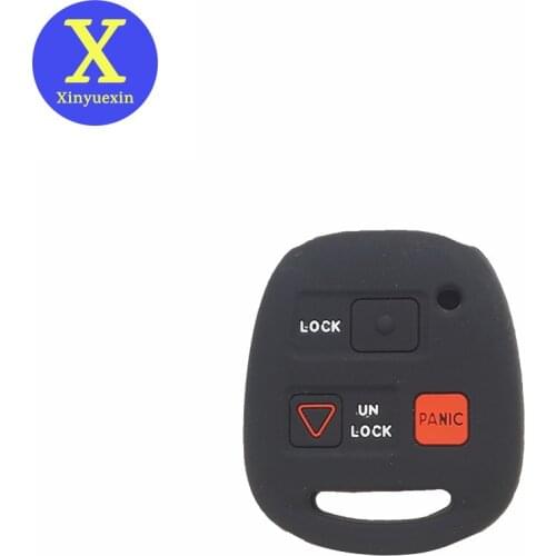 Xinyuexin Silicone Car Key Cover Case For Toyota RAV4 Corolla Camry Avalon Prado Yaris Land Cruiser Remote Key Jacket Car-stying