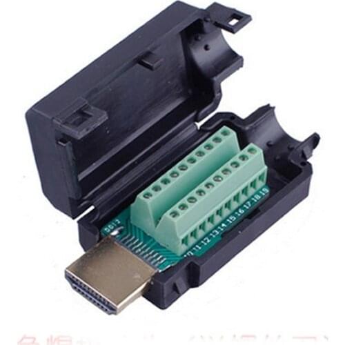 1Pcs HDMI Adapter signals Terminal Breakout Plastic Cover DIY