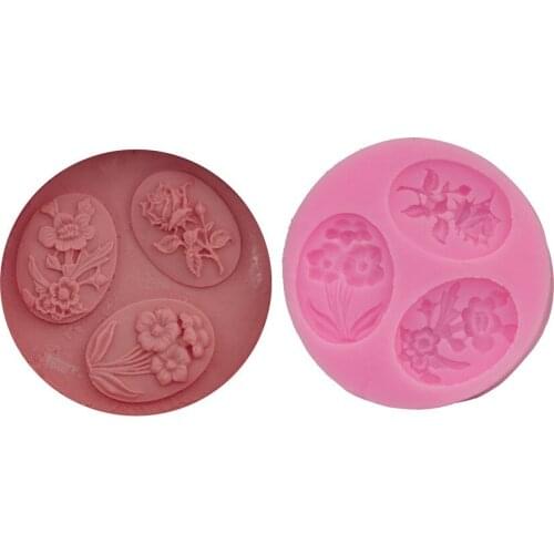 1Pcs Flowers Silicone Mold 3D Fondant Mold Cakes Decorating Tools DIY Gumpaste Kitchen Bakeware Accessories