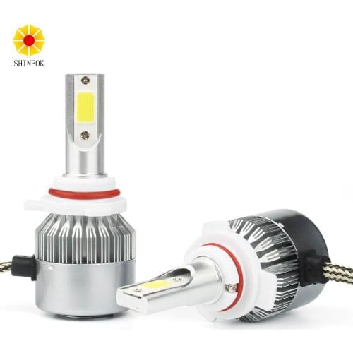 9012 HIR2 2PCS LED Headlight Bulbs High Power COB Chips 6000K Free Shipping Auto Car Styling Repalcement Headlamp