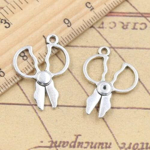 20pcs Charms Sewing Scissors 26x20mm Tibetan Silver Color Pendants Antique Jewelry Making DIY Handmade Craft
