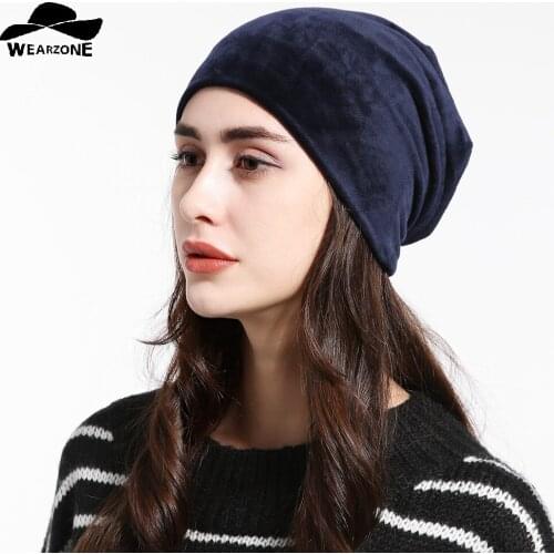 2017 Men Women Hats Winter Beanie Velvet Beanies Soft Snapback Caps bonnets en laine homme gorros de lana mujer soft solid color