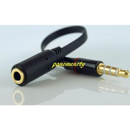 300pcs/lot 3.5mm Audio cable adapter CTIA to OMTP/ OMTP to CTIA Adapter Converter Flat Noodle Cable For Earphones headset