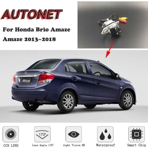 AUTONET HD Night Vision Backup Rear View camera For Honda Brio Amaze Amaze 2013~2018 CCD/license plate camera