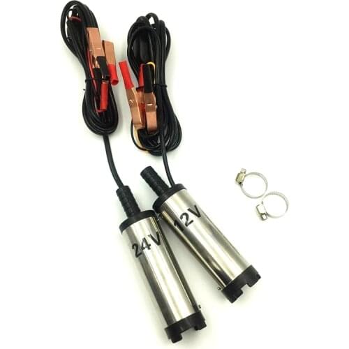 Automotive electric submersible pump DC 12V 24V diameter 38 MM micro motor absorbent dewatering pump stainless steel with strain