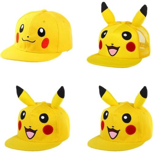 Pokemon Pikachu New Fashion Baseball Cap Japanese Anime Snapback Male and Female Hip-hop Sports Game Go Dads Casquette EP0018