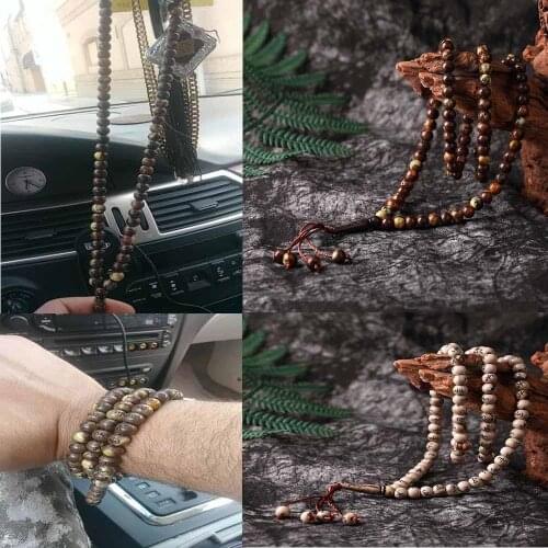 99 Beads 8mm Resin Rosary Fashion Tassel Beaded Bracelet for Women Muslim Tasbih Round Shape beads Prayer Beads Islamic Rosary