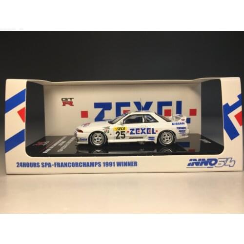 Inno64 1:64 Nissan Skyline GT-R R32 #25 Team Zexel 24Hours Spa-Francorchamps 1991 Winner DieCast Model Car Collection Limited