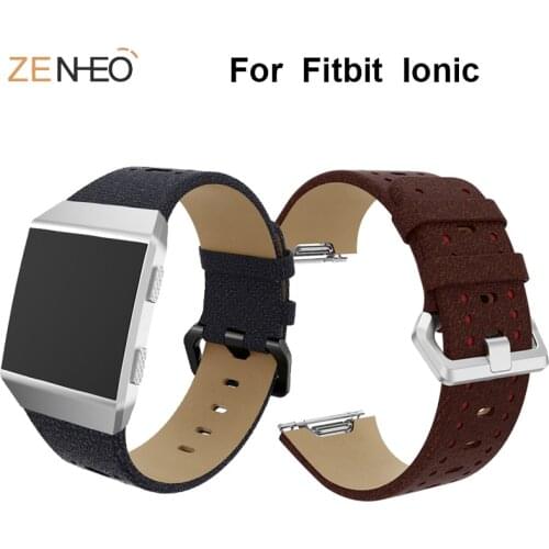 Leather replacement Watch Band For Fitbit Ionic Double color Watches Strap leisure bracelet Watchband For Fitbit Ionic Wristband