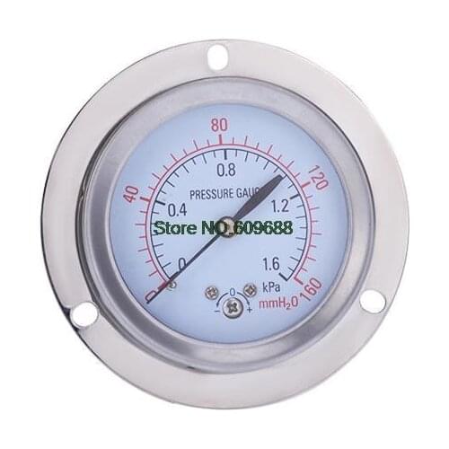 YE60ZT Stainless steel Axial Band - Side Film Box Pressure Gauge Kpa Micro Gas Meter YE-60ZT
