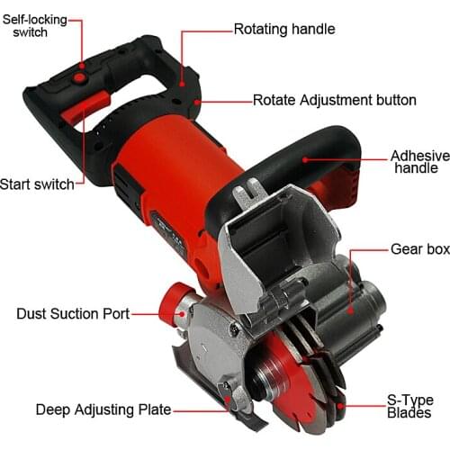 Multifunction Wall Groove Cutting Machine Wall Chaser Machine HD-1007 with Vacuum cleaner For Brick Granite Marble