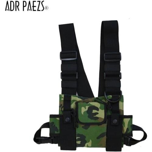 Ms Fashion Tactical Chest Rig Bag Diablo Function Functional Chest Bag Streetwear Hip Hop Bags Adjustable Vest Pack Kanye West