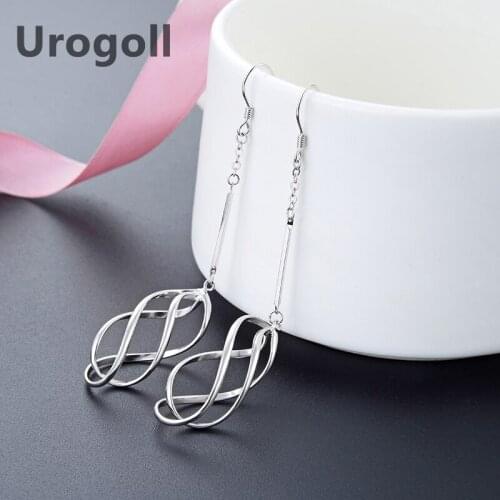 Fashion Women Earring 925 Sterling Silver Jewelry Geometric Earrings Accessories Inlaid Silver Earrings For Girl Party Dress Up