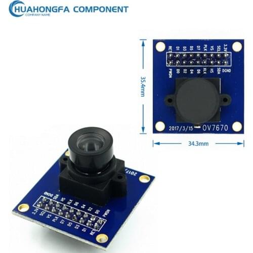 Arduino Diy Electronic OV7670 Camera Module STM32 Driver MCU Supports VGA CIF auto exposure control display active size 640X480