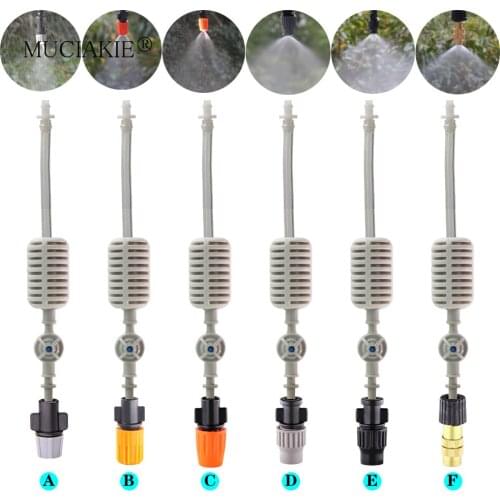 MUCIAKIE 1 Set Irrigation Hanging Anti Drip Single Hole Atomizing Sprinkler Kit With 4/7mm Transparent Soft Hose Misting System