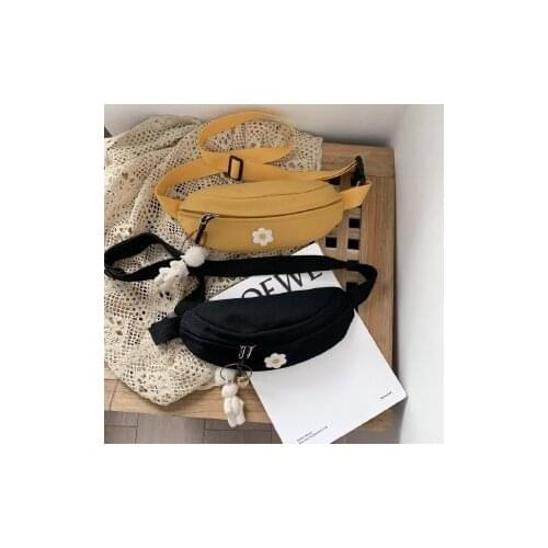 New womens tide ins chest bag 2021 Harajuku canvas satchel leisure running chest bag handbags