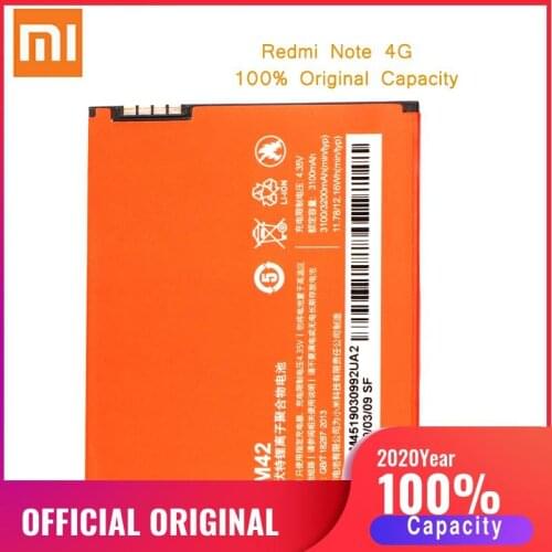 Original Phone Battery for Redmi Note 1 Battery Xiaomi hongmi Note BM42 Replacement Batteries Xiomi hongmi bateria 3100mAh