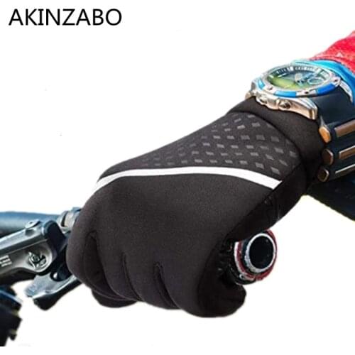 Unisex Warm Riding Gloves Touchscreen Silicone Autumn Winter Non-slip Waterproof Touch Screen Running Driving Bicycle Gloves