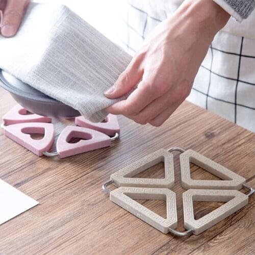 1PC PP Tableware Mat Anti-Slip Mat Thermal Pad Insulation Mat Kitchen Place Insulation Anti-hot Pad Pastoral 130gA
