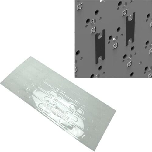 R58A PTFE/Silica Gel Adjust The Big Keys Stabilizer Satellite Switch Film Adhesive for Mechanical Keyboard 20pcs / pack