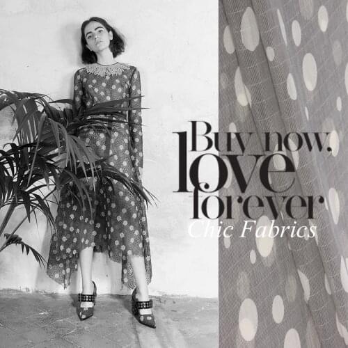 LEO&LIN 2020 Gray Early Spring Holiday Ultra-Thin Striped Polka Dot Striped Breathable Silk Cotton Fabric Patchwork Tissu