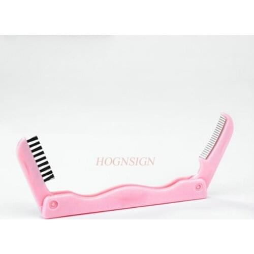 Folding Eyebrows Dual Use Comb Beauty Tools Round Head Slim Eyelash Steel Combs Brush Mini Hairbrush Hairdressing Supplies Sale