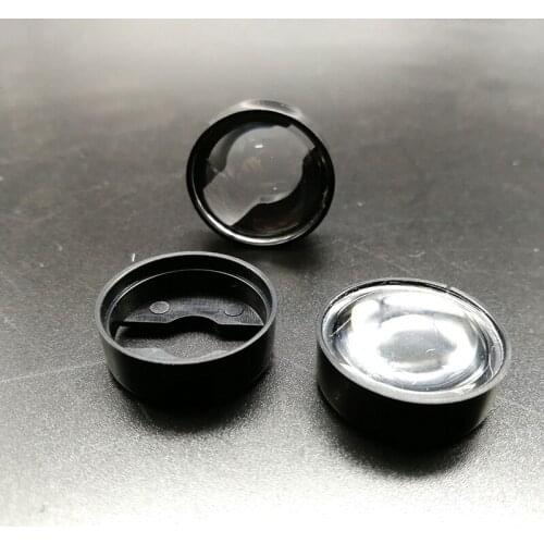 Diameter 19.5mm plano convex lenses with black and white holder for LED light