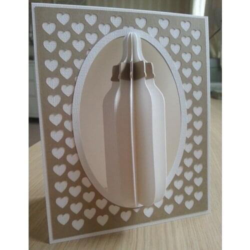 Bottle Rotate Rectangle Heart Metal Cutting Dies Stencil DIY Scrapbooking Photo Album Embossing For Gift Card Making Handcraft