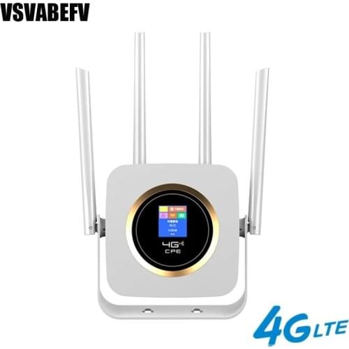 VSVABEFV 4G SIM Router Buit-in Power Bank Unlocked 3G/4G Router CPE CAT4 WIFI 150Mbps Mobile Wifi Hotspot With Sim Card Slot