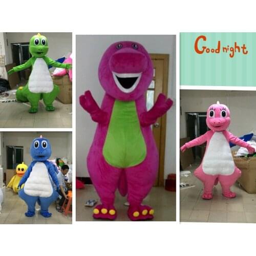 High quality large Barney Mascot Costumes dinosaur cosplay Mascots Carnival Character Suit mascotte costume Christmas Gifts