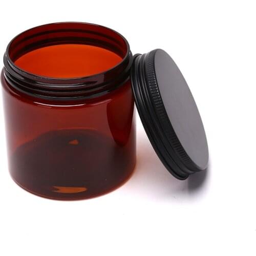 2Pcs 200ML Plastic Jar Cosmetic Cream Jar Plastic Pot Aluminum Lid Plastic Cap PET Container Empty Food Packing Cans