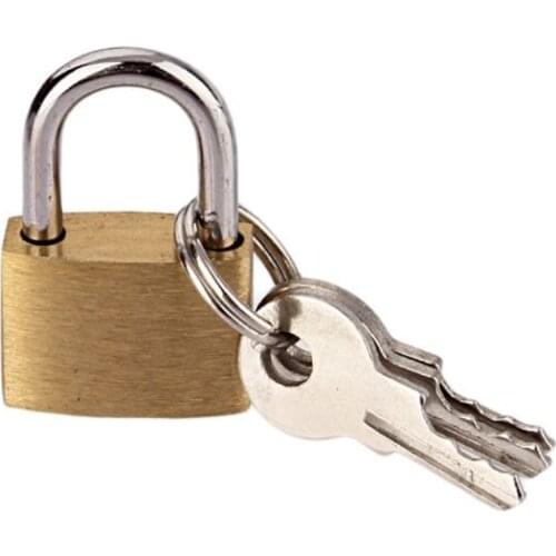 20mm Small Copper Lock with Keys Luggage Case Padlock Storage Lockers Padlock