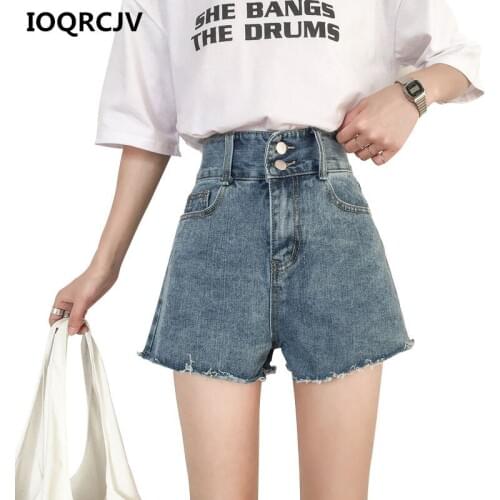 2019 Summer Women Shorts Denim Vintage High Waist Slim Femme Short Jeans Loose Casual Ladies Blue Denim Jeans Plus Size 5XL R234