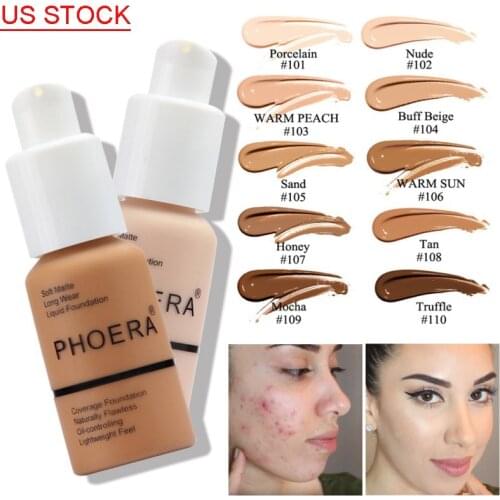 30ml Foundation Base Soft Matte Long Wear Oil Control Concealer Liquid Cream Women Fashion Makeup Waterproof S1