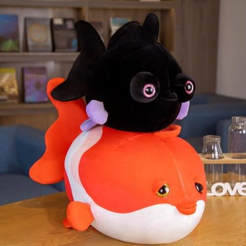 35/50cm Lovely Golden Fish Plush Toys Cute flounder Pillow Stuffed Soft Sea Animal Toys Kawaii Fish Dolls Room Sofa Decor Gift