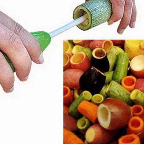 Ayevin Practical 4Pcs Kitchen Tools Vegetable Spiral Cutter Digging Device Stuffed for Vegetable Fruit Corer Tools Spiralizer