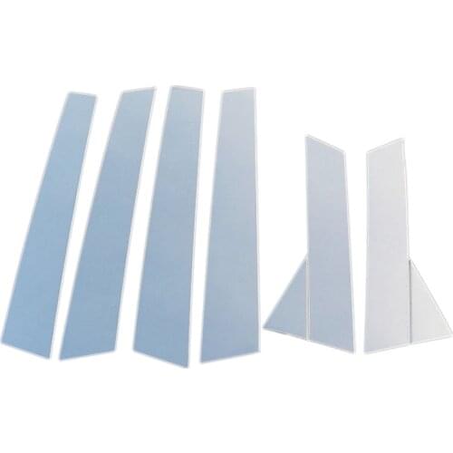 8Pcs Window B-Pillar Decorative Sticker Window Frame Center Pillar Cover Trim Strip Sticker for Renault Kadjar 2016-2019