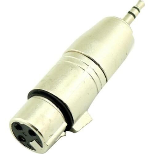 1x Adapter XLR 3 Pin Female To 3.5mm Stereo Male Microphone Mic/AMP Audio Nickel Plated Connector Adapter