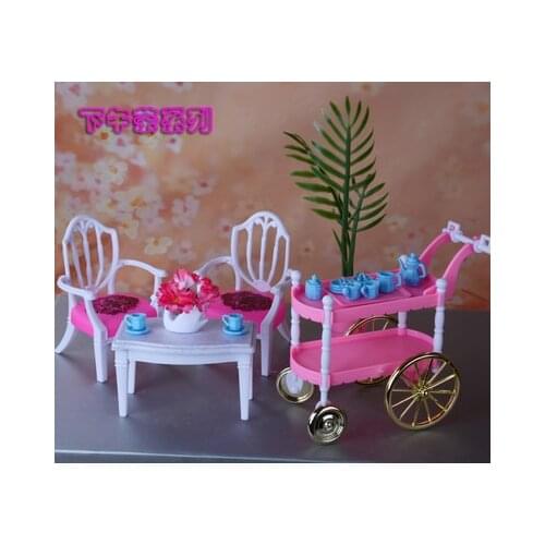 Doll Accessories Girls toy dream Doll doll house Furniture with box Dinner Table for barbie Doll ,1/6 Doll
