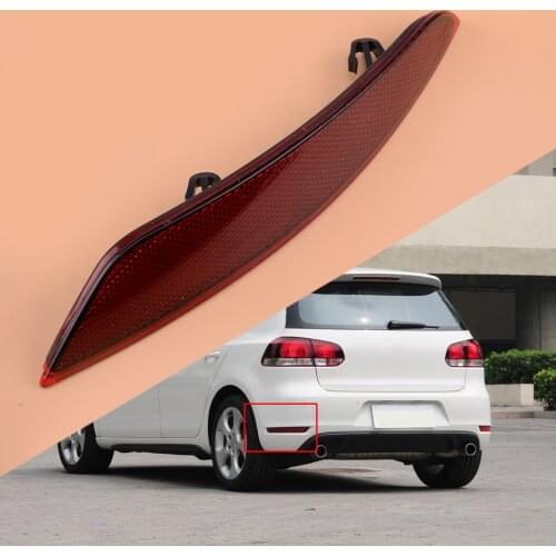 Beler 5KD945105A Left Rear Bumper Corner Reflector Light Lamp Fit for VW Golf 6 MK6 2009 2010 2011 2012 2013