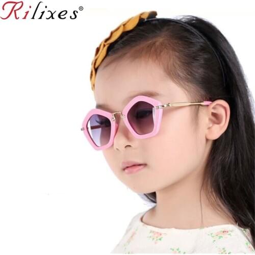 RILIXES Hipster Rivet Kids Sunglasses Children Sun Glasses Square Baby Sun-shading Eyeglasses UV400 Boys Girls Baby Goggles