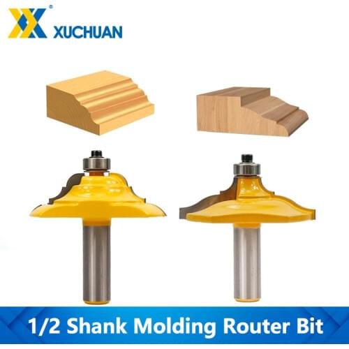 Wood Router Bits Flush Trim Router Bit 2-1/2'' Diameter Furniture Molding Router Bits For Engraving Woodworking Edge Router Bit