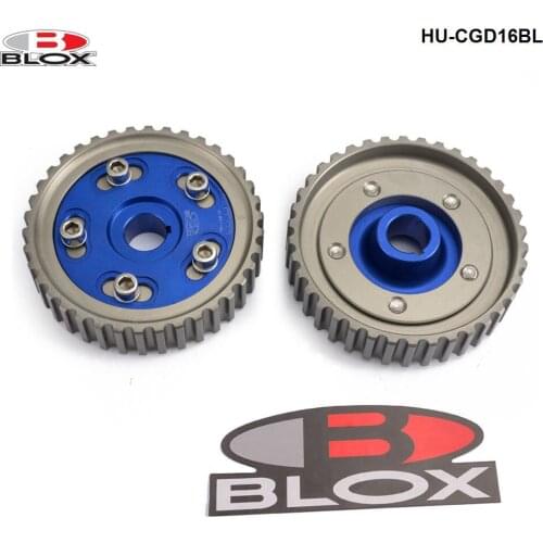 Blox 2pcs Adjustable Cam Gears Timing Gear pulley kit For Honda Del Sol SOHC 93-97 Inlet and Exhaust HU-CGD16BL