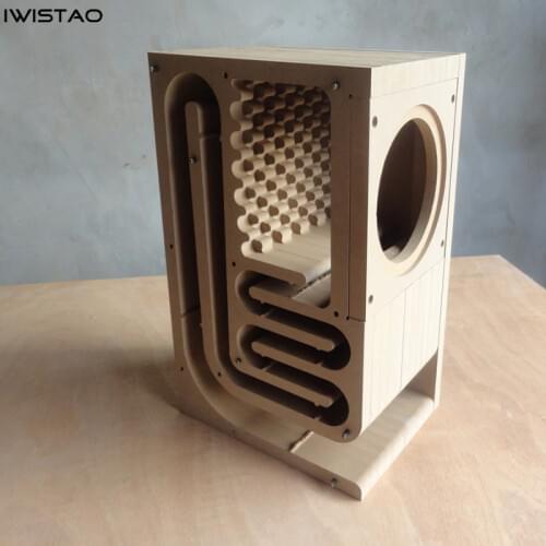 IWISTAO 4.5 Inch Full Range Empty Speaker Cabinet Kits Labyrinth Structure High-density Fibreboard for Tube Amp